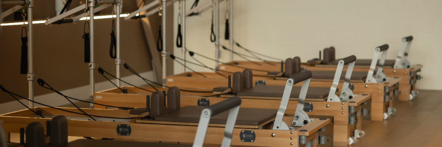 Reformer equipment inside Titan Pilates