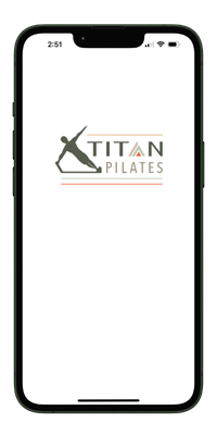 Titan Pilates app displayed on a phone